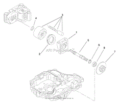 MOTOR SHAFT ASSEMBLY TRANSMISSION ASSEMBLY NO. 104-2889