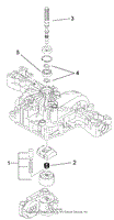 PUMP SHAFT ASSEMBLY TRANSMISSION ASSEMBLY NO. 104-2889