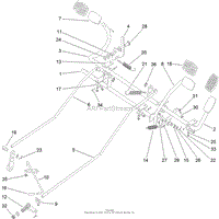 OPERATION - TRAVEL PEDALS AND BRAKE ASSEMBLY