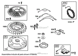 FLYWHEEL ASSEMBLY BRIGGS AND STRATTON 406777-0157-E1