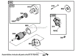 STARTER ASSEMBLY BRIGGS AND STRATTON 406777-0157-E1