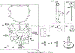 CRANKCASE ASSEMBLY BRIGGS AND STRATTON 441677-0136-E1