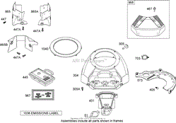 BLOWER HOUSING ASSEMBLY BRIGGS AND STRATTON 441677-0136-E1