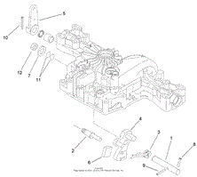 CONTROL SHAFT ASSEMBLY TRANSMISSION ASSEMBLY NO. 114-3155