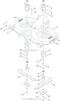 DECK, SPINDLE AND BLADE ASSEMBLY