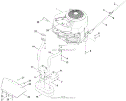 ENGINE AND MUFFLER ASSEMBLY