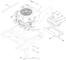 ENGINE AND MUFFLER ASSEMBLY