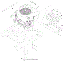 ENGINE AND MUFFLER ASSEMBLY