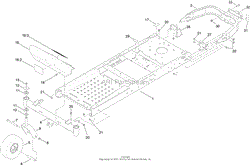 FRAME, FRONT AXLE AND CASTER WHEEL ASSEMBLY