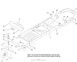 FRAME, FRONT AXLE AND CASTER WHEEL ASSEMBLY