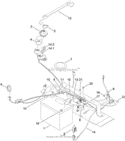 BATTERY AND ELECTRICAL ASSEMBLY