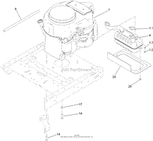 ENGINE AND MUFFLER ASSEMBLY