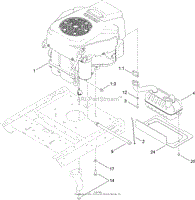 ENGINE AND MUFFLER ASSEMBLY