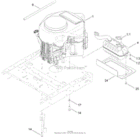 ENGINE AND MUFFLER ASSEMBLY