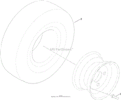 2 PLY WHEEL AND TIRE ASSEMBLY NO. 131-3670