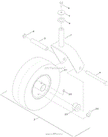 CASTER, WHEEL AND TIRE ASSEMBLY