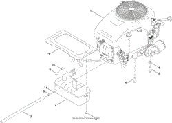 ENGINE AND MUFFLER ASSEMBLY