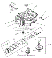 CRANKCASE ASSEMBLY KOHLER CV 490-27503