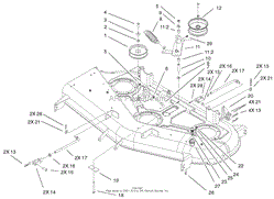 DECK BELT DRIVE AND LIFT ASSEMBLY