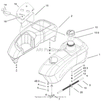 FUEL TANK AND CONTROL POD ASSEMBLY