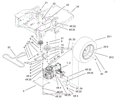 HYDRO AND BELT DRIVE ASSEMBLY