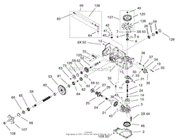 RIGHT HAND HYDRO TRANSAXLE ASSEMBLY NO. 100-7360