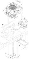 ENGINE AND MUFFLER ASSEMBLY