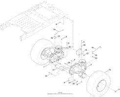 HYDRO TRANSAXLE DRIVE AND REAR WHEEL ASSEMBLY