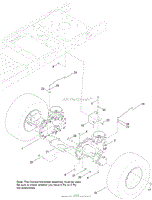 HYDRO TRANSAXLE DRIVE AND REAR WHEEL ASSEMBLY