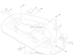 50 INCH DECK DECAL ASSEMBLY NO. 131-3606