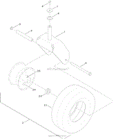 CASTER, WHEEL AND TIRE ASSEMBLY