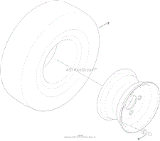 2 PLY WHEEL AND TIRE ASSEMBLY