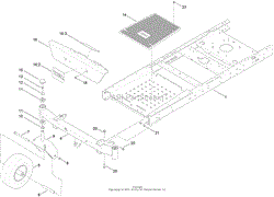 FRAME, FRONT AXLE AND CASTER WHEEL ASSEMBLY