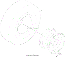 2 PLY WHEEL AND TIRE ASSEMBLY NO. 131-3670