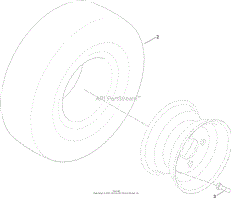 4 PLY WHEEL AND TIRE ASSEMBLY NO. 119-3422