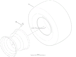 2 PLY WHEEL AND TIRE ASSEMBLY NO. 131-3672