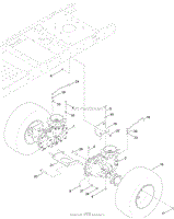 HYDRO TRANSAXLE DRIVE AND REAR WHEEL ASSEMBLY