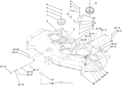 52IN DECK BELT DRIVE AND LIFT SYSTEM ASSEMBLY