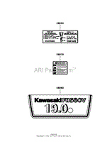 LABEL ASSEMBLY KAWASAKI MODEL NO. FH580V-AS13