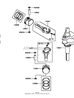 PISTON AND CRANKSHAFT ASSEMBLY KAWASAKI FH580V-AS13