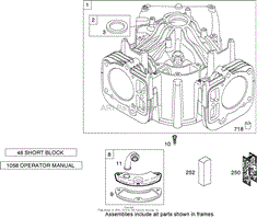 CYLINDER ASSEMBLY BRIGGS AND STRATTON 44K777-0123-E1