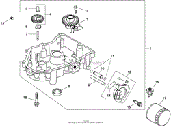 OIL PAN AND LUBRICATION ASSEMBLY KOHLER SV820-0012