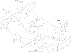 48 INCH DECK DECAL ASSEMBLY NO. 119-3383