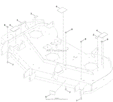 54 INCH DECK AND DECAL ASSEMBLY NO. 131-4141