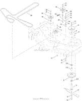 54 INCH DECK, BELT AND MULCH BLADE ASSEMBLY