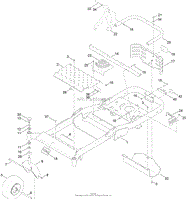 FRAME, FRONT AXLE AND CASTER WHEEL ASSEMBLY