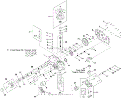 RH HYDRO TRANSMISSION ASSEMBLY NO. 127-3382