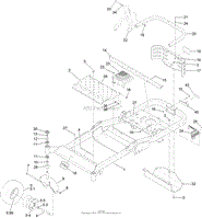 FRAME AND CASTER WHEEL ASSEMBLY