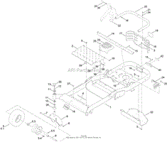 FRAME, FRONT AXLE AND CASTER WHEEL ASSEMBLY