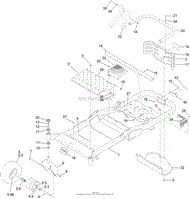 FRAME, FRONT AXLE AND CASTER WHEEL ASSEMBLY